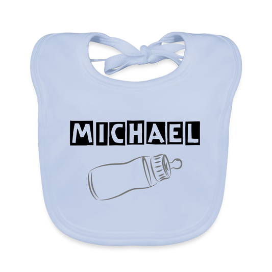 Babero ecológico bebé - celeste