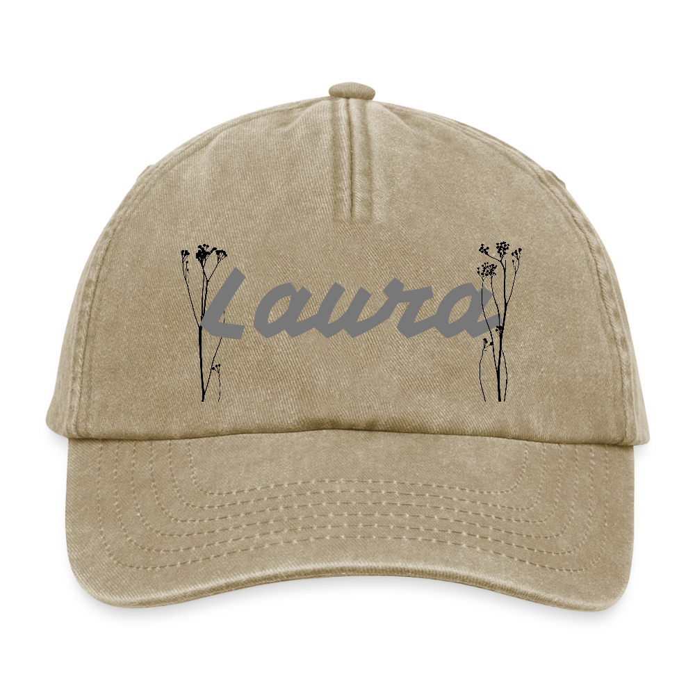 Gorra vintage de estilo casual personalizable - beige vintage