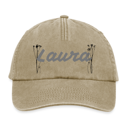 Gorra vintage de estilo casual personalizable - beige vintage