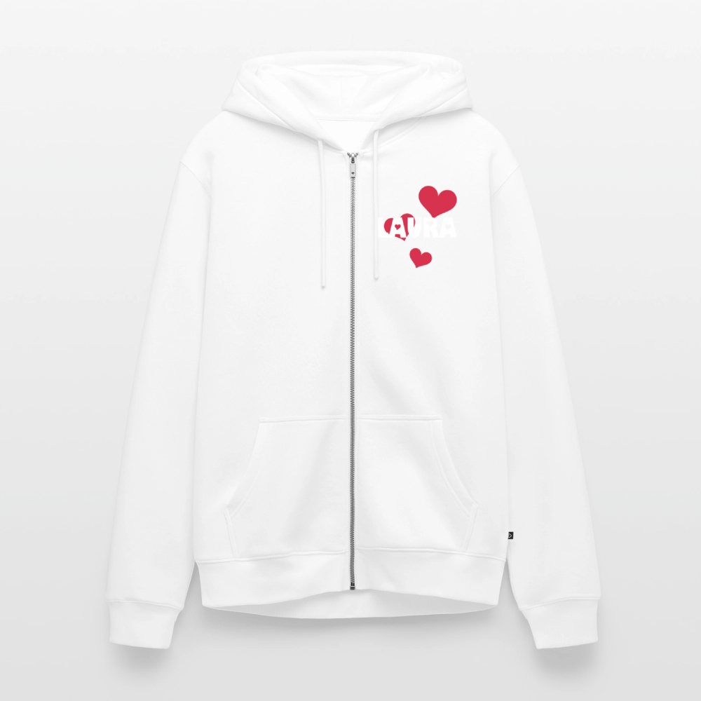 Chaqueta con capucha premium unisex - blanco