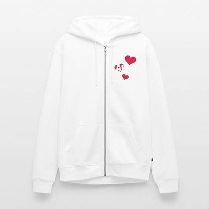 Chaqueta con capucha premium unisex - blanco