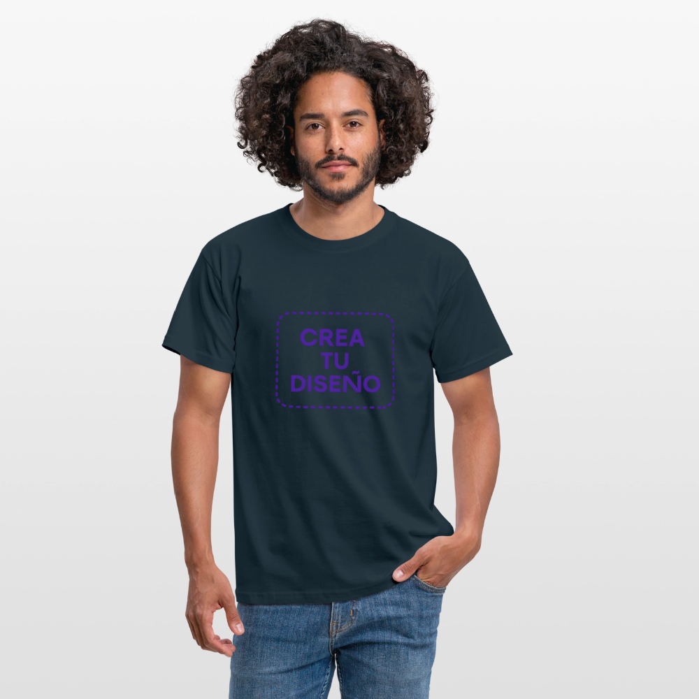 Camiseta negra personalizable - azul marino