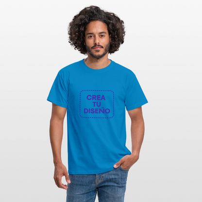 Camiseta negra personalizable - azul intenso