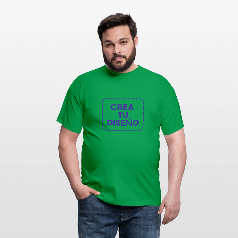 Camiseta negra personalizable - verde 