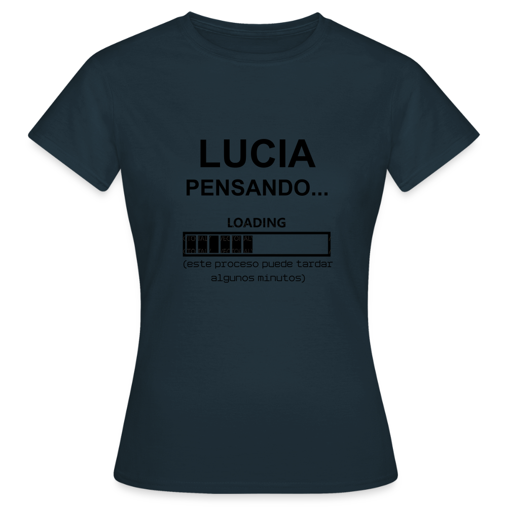 Camiseta mujer premium personalizable - azul marino