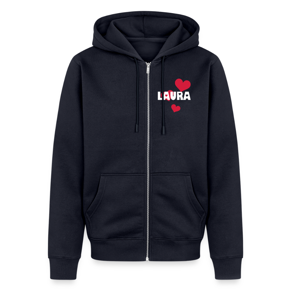 Chaqueta con capucha premium unisex - azul marino