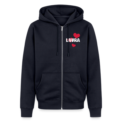 Chaqueta con capucha premium unisex - azul marino