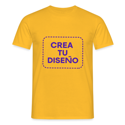 Camiseta negra personalizable - amarillo