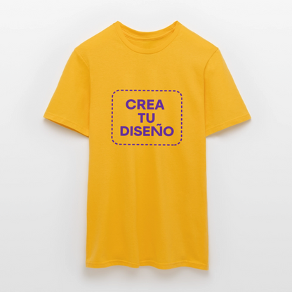 Camiseta negra personalizable - amarillo