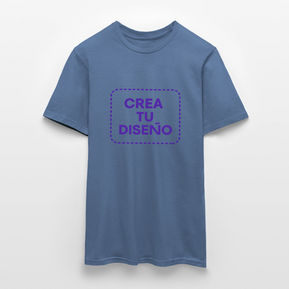 Camiseta negra personalizable - azul colombino 