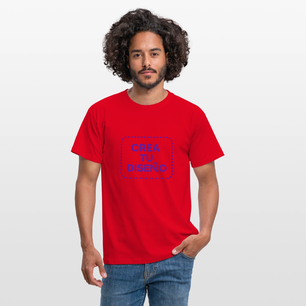 Camiseta negra personalizable - rojo