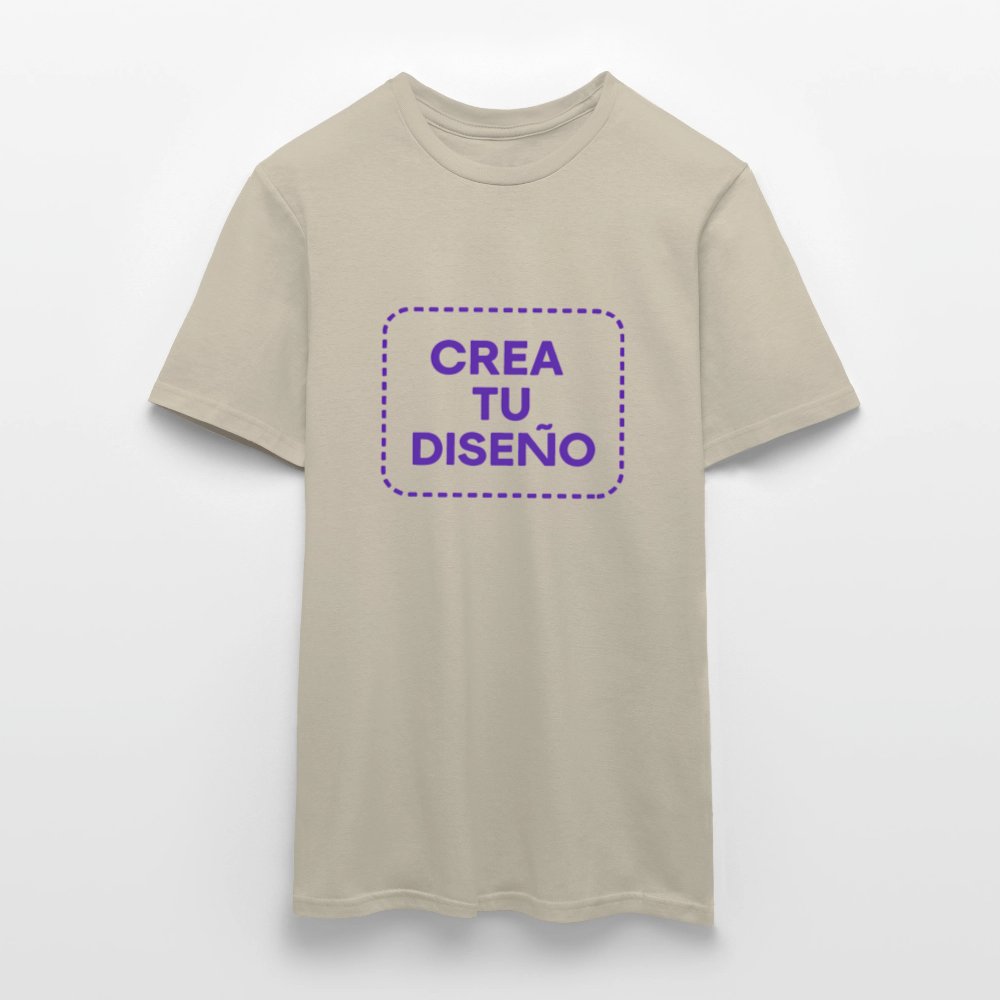 Camiseta negra personalizable - beige arena