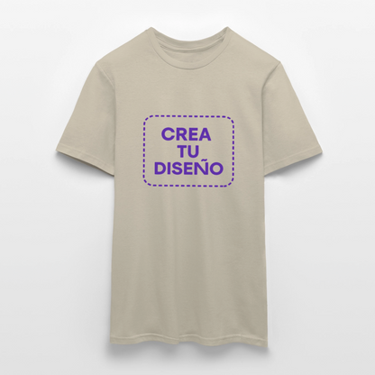 Camiseta negra personalizable - beige arena