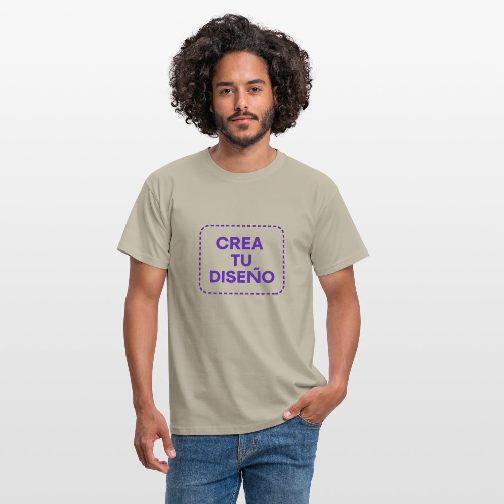 Camiseta negra personalizable - beige arena