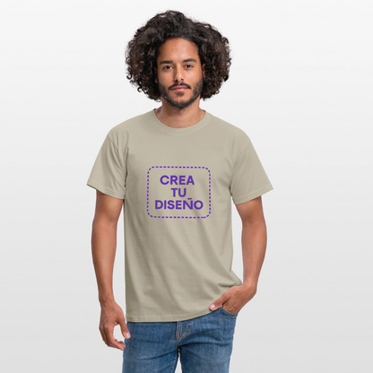 Camiseta negra personalizable - beige arena