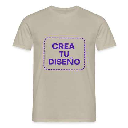 Camiseta negra personalizable - beige arena