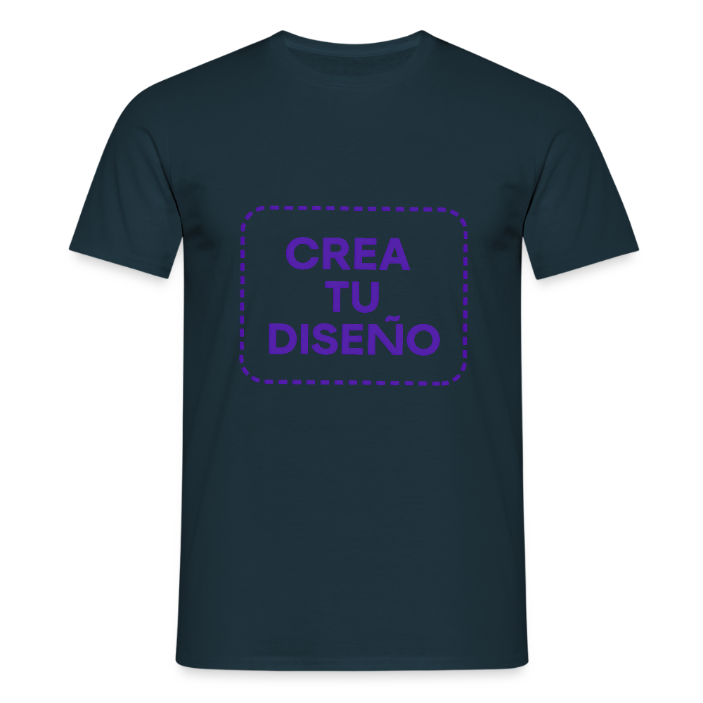 Camiseta negra personalizable - azul marino