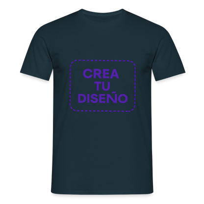 Camiseta negra personalizable - azul marino