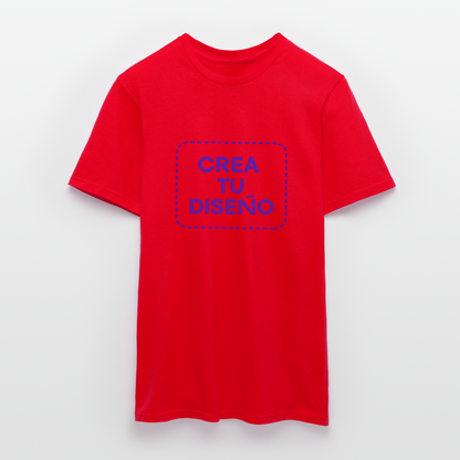 Camiseta negra personalizable - rojo