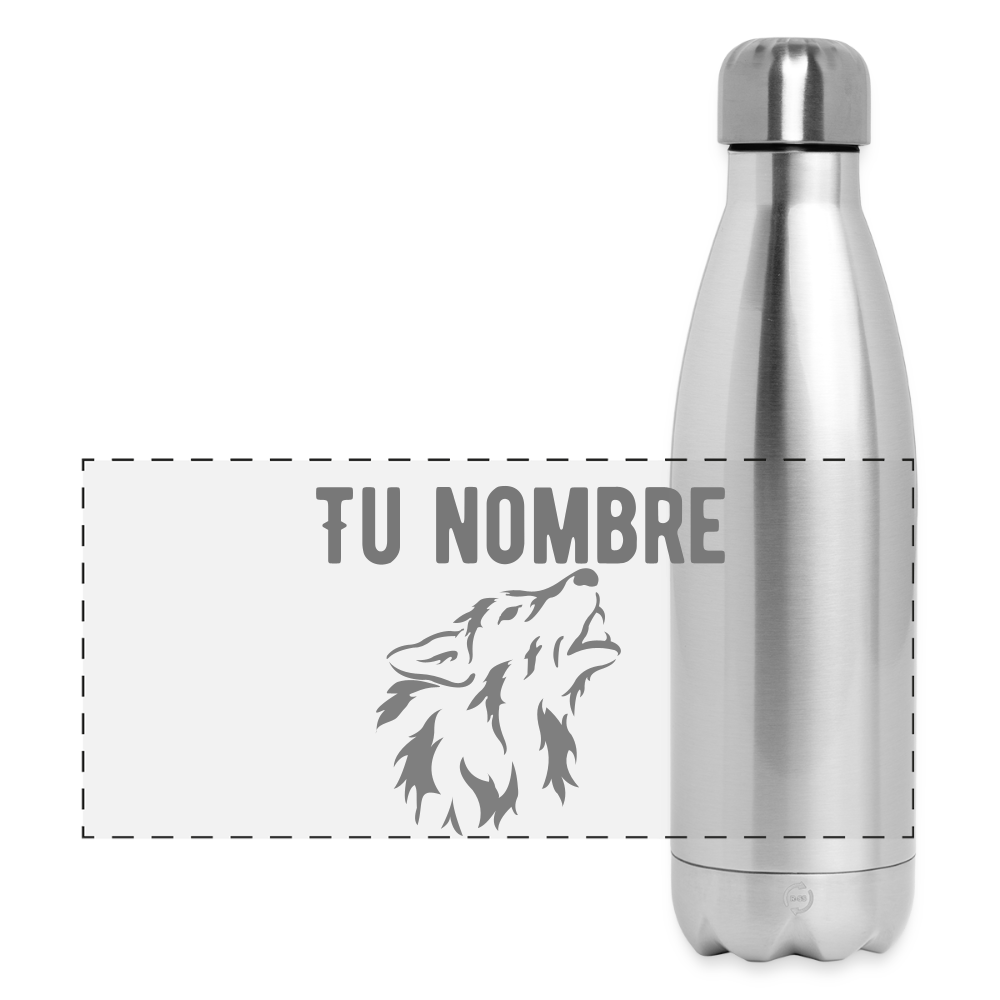 Botella de agua isotérmica 500 ml personalizable - plateado claro