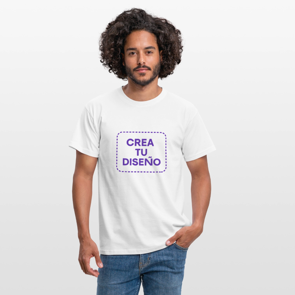 Camiseta negra personalizable - blanco