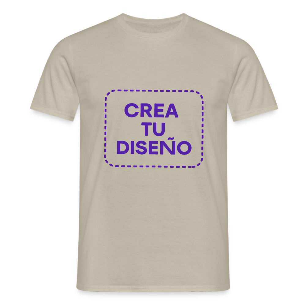 Camiseta negra personalizable - beige arena