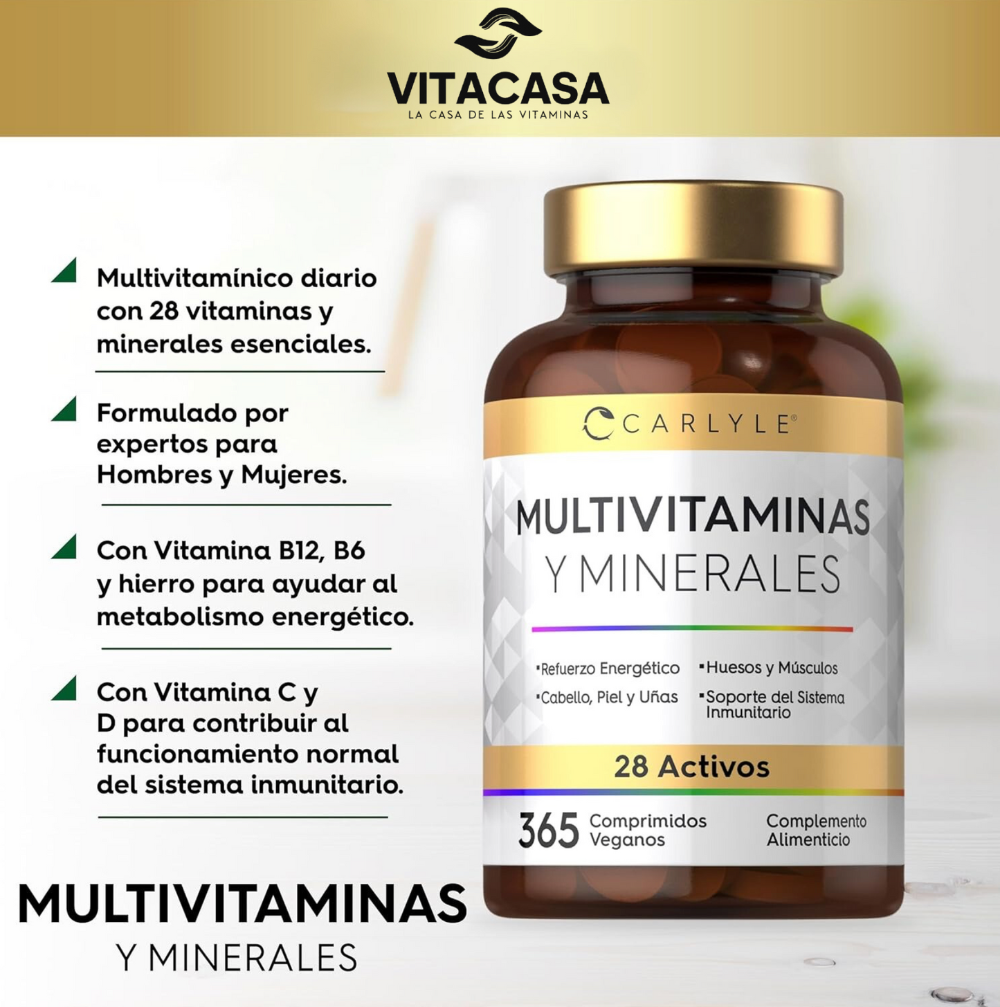 Multivitaminas y Minerales - 365 comprimidos veganos