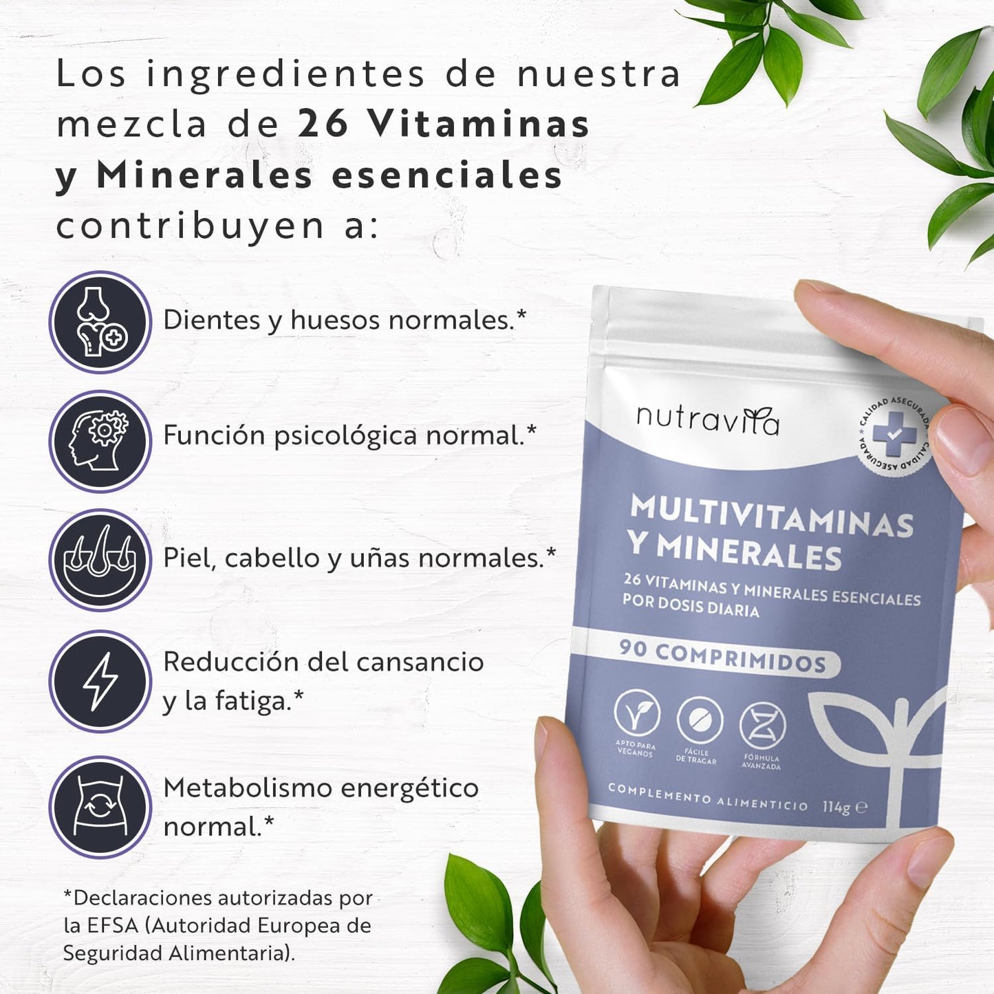 Multivitaminas y Minerales - 90 Comprimidos Veganos