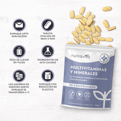 Multivitaminas y Minerales - 90 Comprimidos Veganos