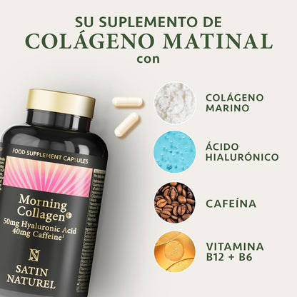 Colageno Hidrolizado Puro (550 mg de Colageno Marino) + Acido Hialuronico + Vitamina B12 y B6 - ALTA DOSIS